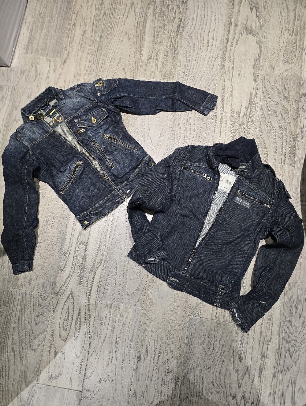 2 G-STAR RAW Jean DENIM Biker Jacket coat Small